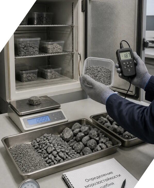 Определение морозостойкости щебня в Кыштыме от 3635 р. | ЭкспертизаРоссия